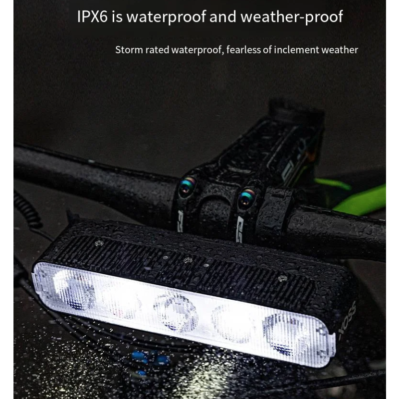 XOSS XL3000 Přední Svítilna – 3000 Lumenů, Dobíjecí TypeC pro Bezpečné Noční Jízdy a Viditelnost