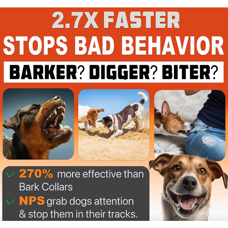 Ultrazvukové zařízení pro výcvik psů | Dobíjecí odpuzovač psů proti štěkání | Humánní kontrola chování psů