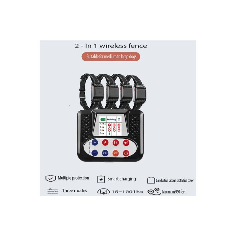 Bezdrátový elektronický ohradník Colla 2025 – Inteligentní výcvik psů Proti ztrátě a štěkání s barevným displejem
