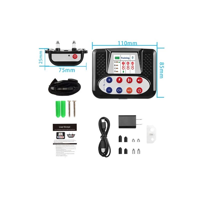 Bezdrátový elektronický ohradník Colla 2025 – Inteligentní výcvik psů Proti ztrátě a štěkání s barevným displejem