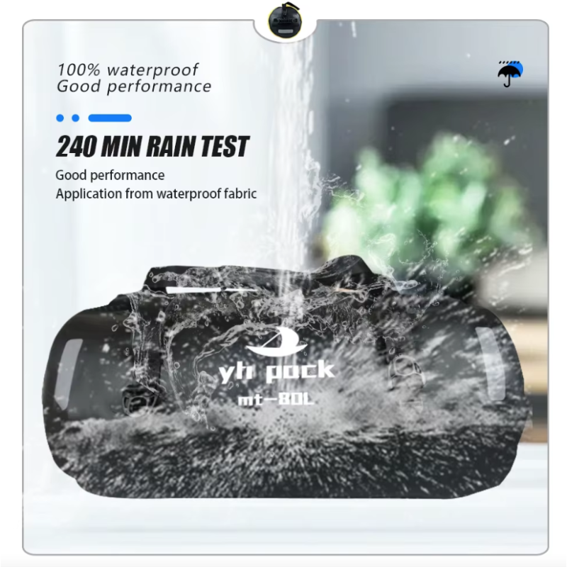 Vodotěsná Motocyklová Taška 40/80L – Zadní Cyklistický Nosič pro MTB, Bikepacking a Cestování