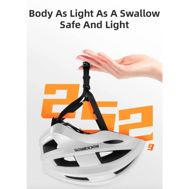 ROCKBROS Cyklistická Helma s USB LED Zadním Světlem – Ultralehká MTB & Silniční Bezpečnostní Helma pro Dospělé