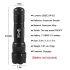UltraFire WF-502B kompaktní LED svítilna XP-E2 červená vodotěsná IPX65 pro lovecké a astronomické aktivity