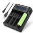 YONII D4 LCD 4 slot 18650 Nabíjecka baterií pro 18650 21700 26650 Lithiová AA AAA Ni-mh baterie