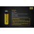 Nitecore 18650 NL1826 Li-ion dobíjecí baterie 2600mAh 3.7V spolehlivý výkon pro kempingové doplňky a fotoaparáty