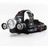 Boruit RJ-3000 vodotěsná LED čelovka s jasem 1000 lumenů T6 bílé a XPE R5 zelené světlo outdoorové osvětlení