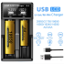 Inteligentní nabíječka USB LCD displej pro 18650 37V bezpečné nabíjení baterií kompatibilita AA AAA a efektivní dobíjení