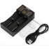 Liitokala Lii-202 inteligentní nabíječka s duálními kanály pro lithiové a NiMH baterie USB výstup přenosná