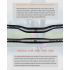 TOSEEK ZF-ONE MTB karbonová řídítka 31.8mm lehká konstrukce matně černá šířka 580-760mm pro horská kola