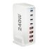 240W stolní GaN nabíječka 8portová USB typu C PD rychlé nabíjení 3.0 pro nabíjení více zařízení efektivně