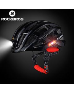 ROCKBROS Light Cycling Helmet Bike Ultralight Helmet Electric Bicycle Helmet Mountain Road Bicycle MTB Helmet Bike Helmet Light-Black