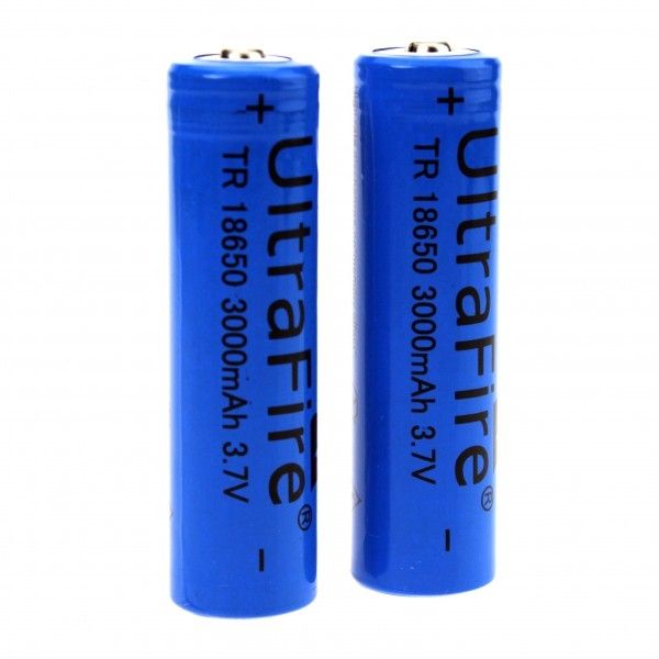 Ultrafire TR 3000mAh 3.7V 18650 Li-ion vysokokapacitní pár rychlenabíjecích baterií pro svítilnu a elektronické cigarety