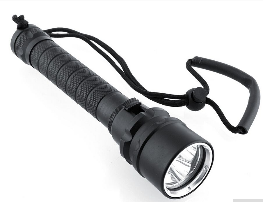 UltraFire 6000 lumenů Vodotesná potápěčská svítilna 100M, robustní eloxovaná hliníková slitina pro dobrodružství