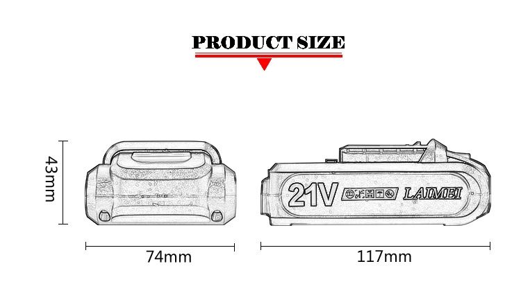 21V Lithium baterie pro elektrickou vrtačku a bezdrátový šroubovák, univerzální Li-ion pro DIY, rychlé nabíjení, spolehlivá.