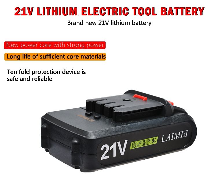 21V Lithium baterie pro elektrickou vrtačku a bezdrátový šroubovák, univerzální Li-ion pro DIY, rychlé nabíjení, spolehlivá.