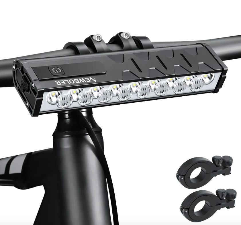 NITEBEAM 10000 lumenů ultra-jasné přední světlo na kolo, vodotěsné, nabíjení přes USB, pro bezpečnost na MTB a silniční cyklistiku