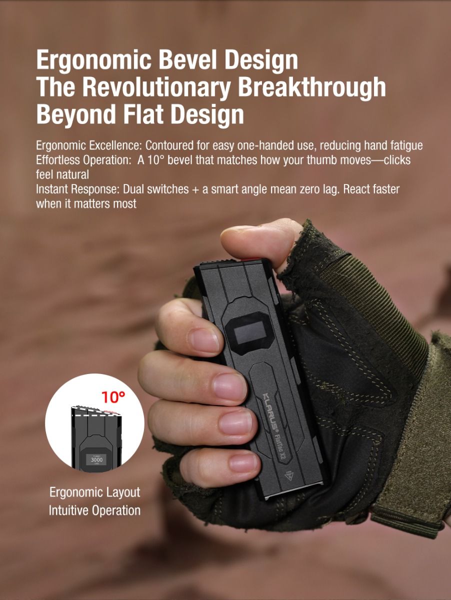 Klarus X2: Ultratenká 3000lm EDC svítilna, USB-C nabíjecí, kompaktní a výkonná kapesní taktická baterka!