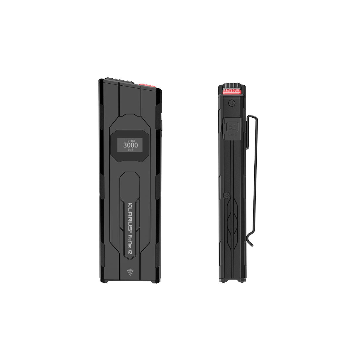 Klarus X2: Ultratenká 3000lm EDC svítilna, USB-C nabíjecí, kompaktní a výkonná kapesní taktická baterka!