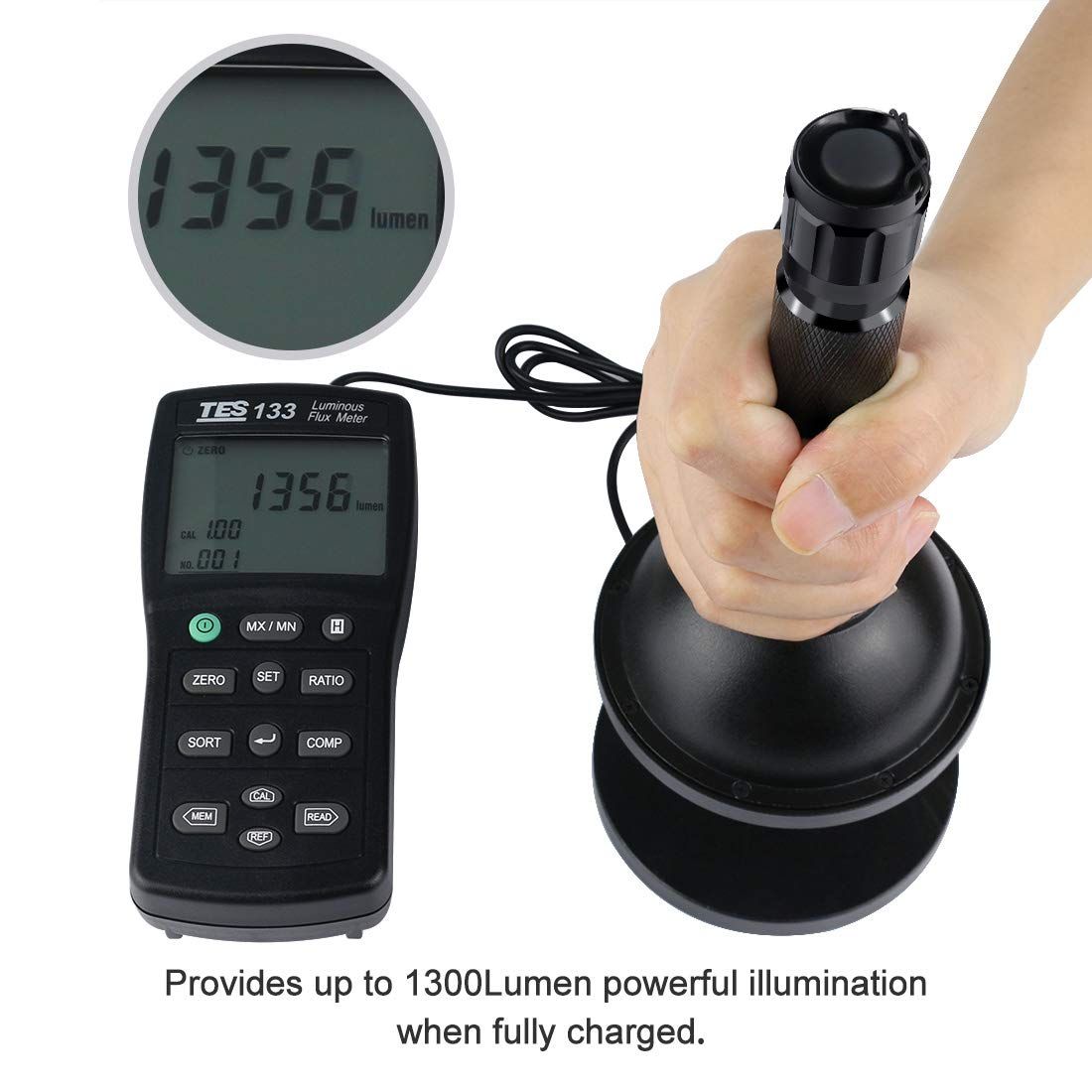 **UltraFire WF-501B LED svítilna 1300 lumenů, 5 režimů – Odolná, USB dobíjení, Outdoor, Profesionál**