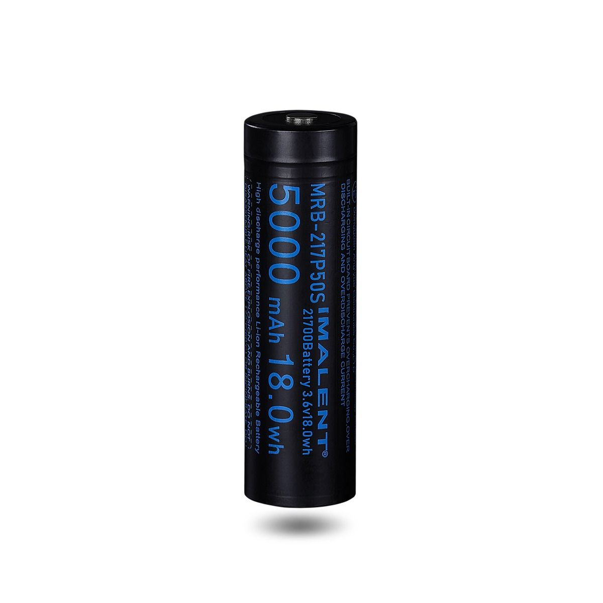IMALENT MRB-217P50S: Vysokokapacitní dobíjecí Li-ion 21700 5000mAh pro LED svítilny.