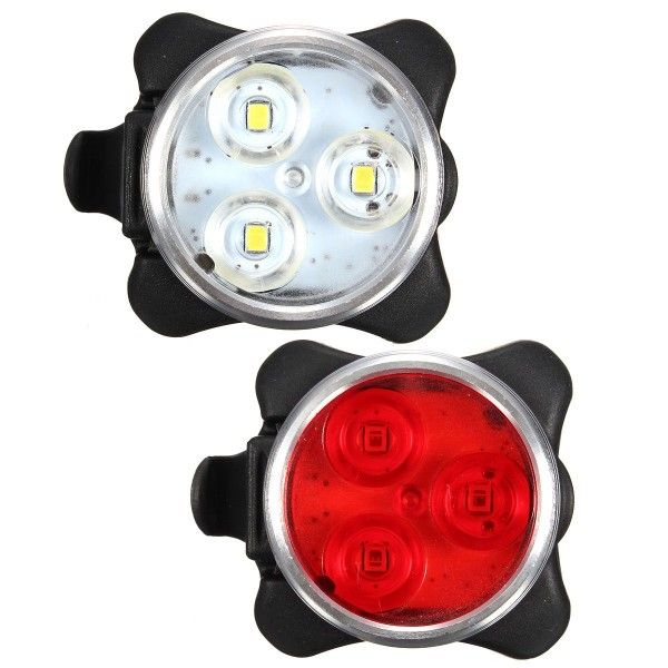 **USB dobíjecí světlo na kolo HJ-030 | Vodotěsné 3 LED přední světlo | 4 režimy | Cyklistická bezpečnost**