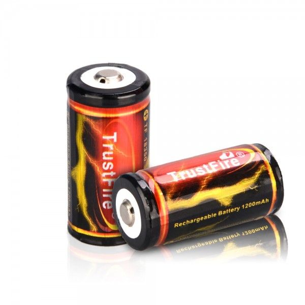 TrustFire 18350 3.7V Lithium-iontová Baterie s Ochranou, Vysoká Kapacita pro Svítilny a Elektroniku