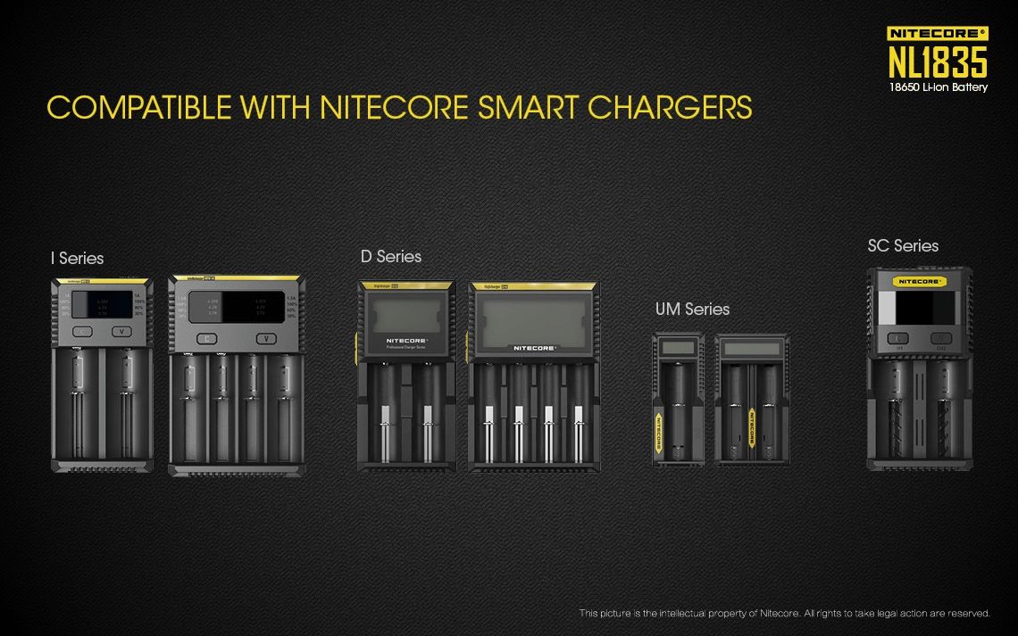 Nitecore 18650 NL1835 3500mAh Li-ion dobíjecí baterie pro dlouhotrvající výkon a spolehlivý výkon