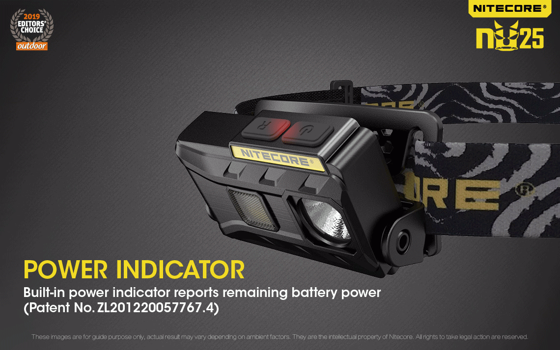 Nitecore NU25 XP-G2 S3 LED svítilna – 360 lumenů, nabíjecí, outdoorové osvětlení, lehký světlomet
