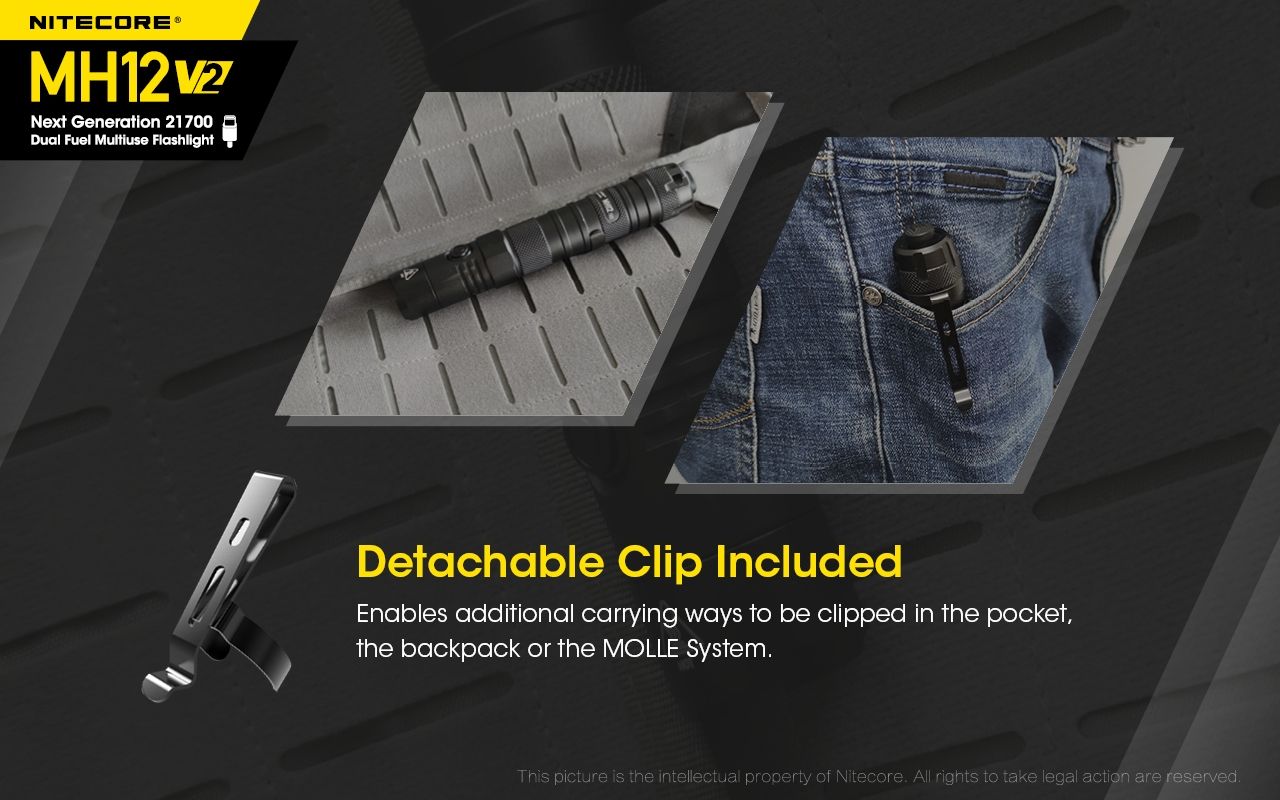 Nitecore MH12 V2 XP-L2 V6 LED svítilna 1200 lumenů – Silný paprsek, 21700 baterie pro venkovní osvětlení!