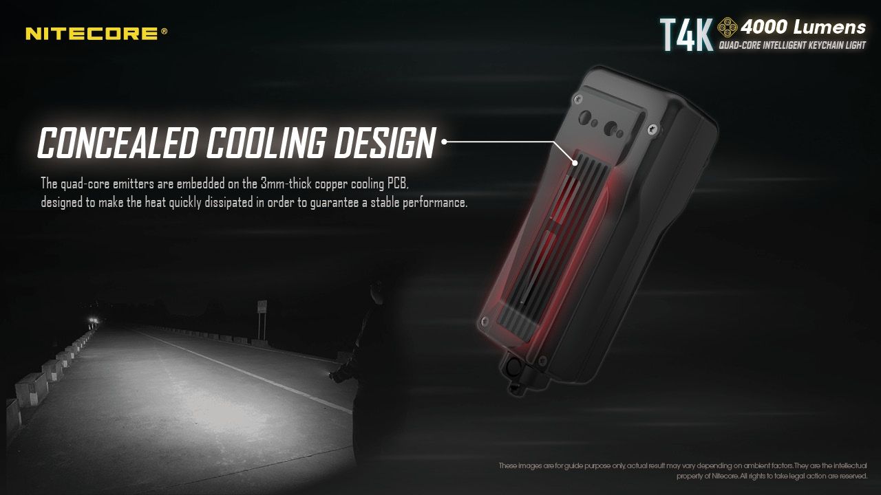 Nitecore T4K 4000 lumenů přenosná svítilna na klíčenku USB-C kompaktní outdoorové vybavení s LED diodami XP-L2 V6
