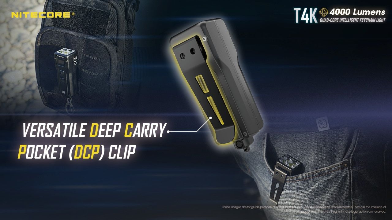 Nitecore T4K 4000 lumenů přenosná svítilna na klíčenku USB-C kompaktní outdoorové vybavení s LED diodami XP-L2 V6