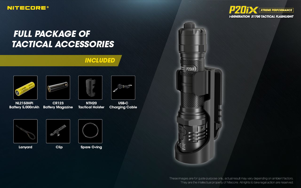 Nitecore P20iX 4000lm taktická svítilna, USB-C, odolná outdoorová svítilna s jasnými LEDkami!