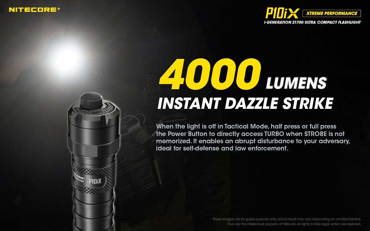 Nitecore P10iX LED svítilna 4000 lumenů – Výkonná outdoorová taktická svítilna, spolehlivá!