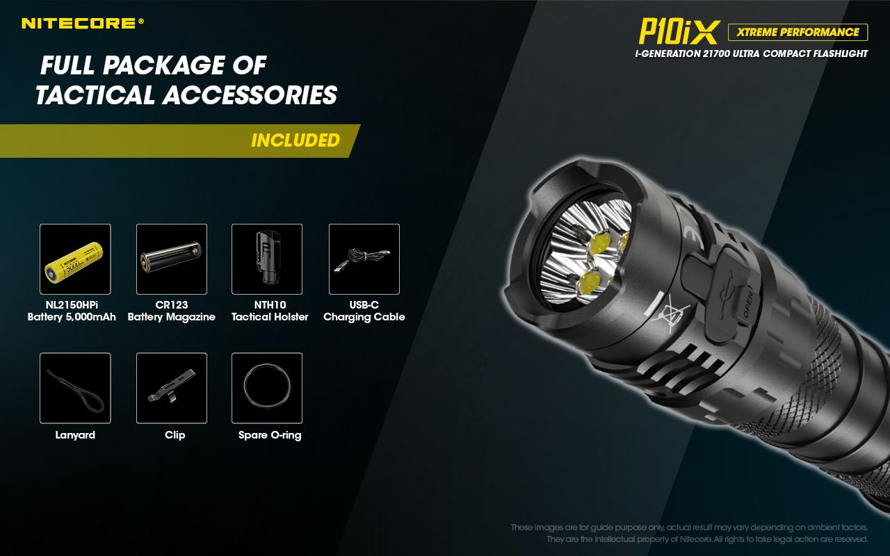 Nitecore P10iX LED svítilna 4000 lumenů – Výkonná outdoorová taktická svítilna, spolehlivá!