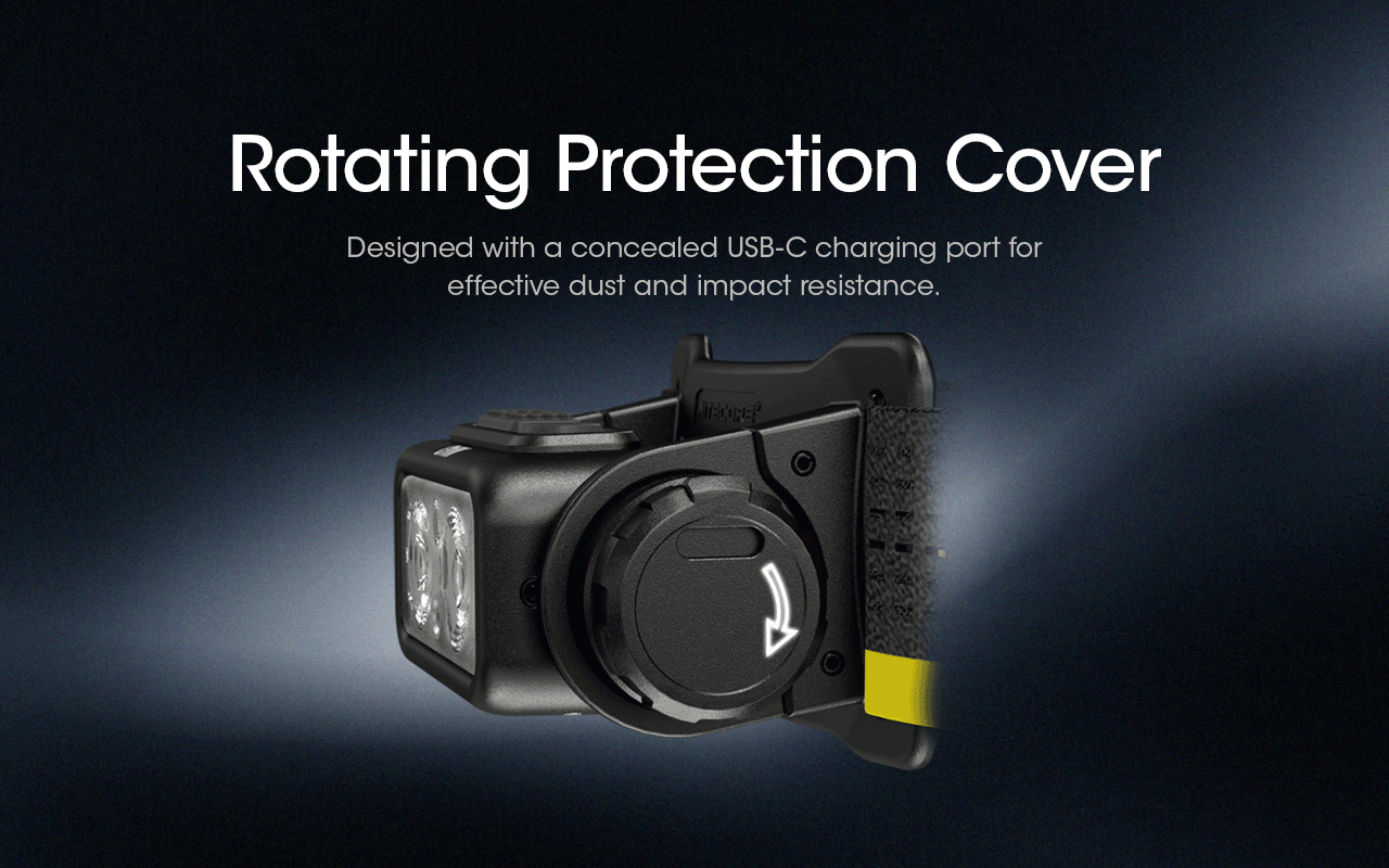 NITECORE NU43 Dobíjecí Čelovka 1400lm – Venkovní Kempování, Turistika, Rybaření – Bílá/Červená Svítilna, 3400mAh, Dlouhá Výdrž, Odolná