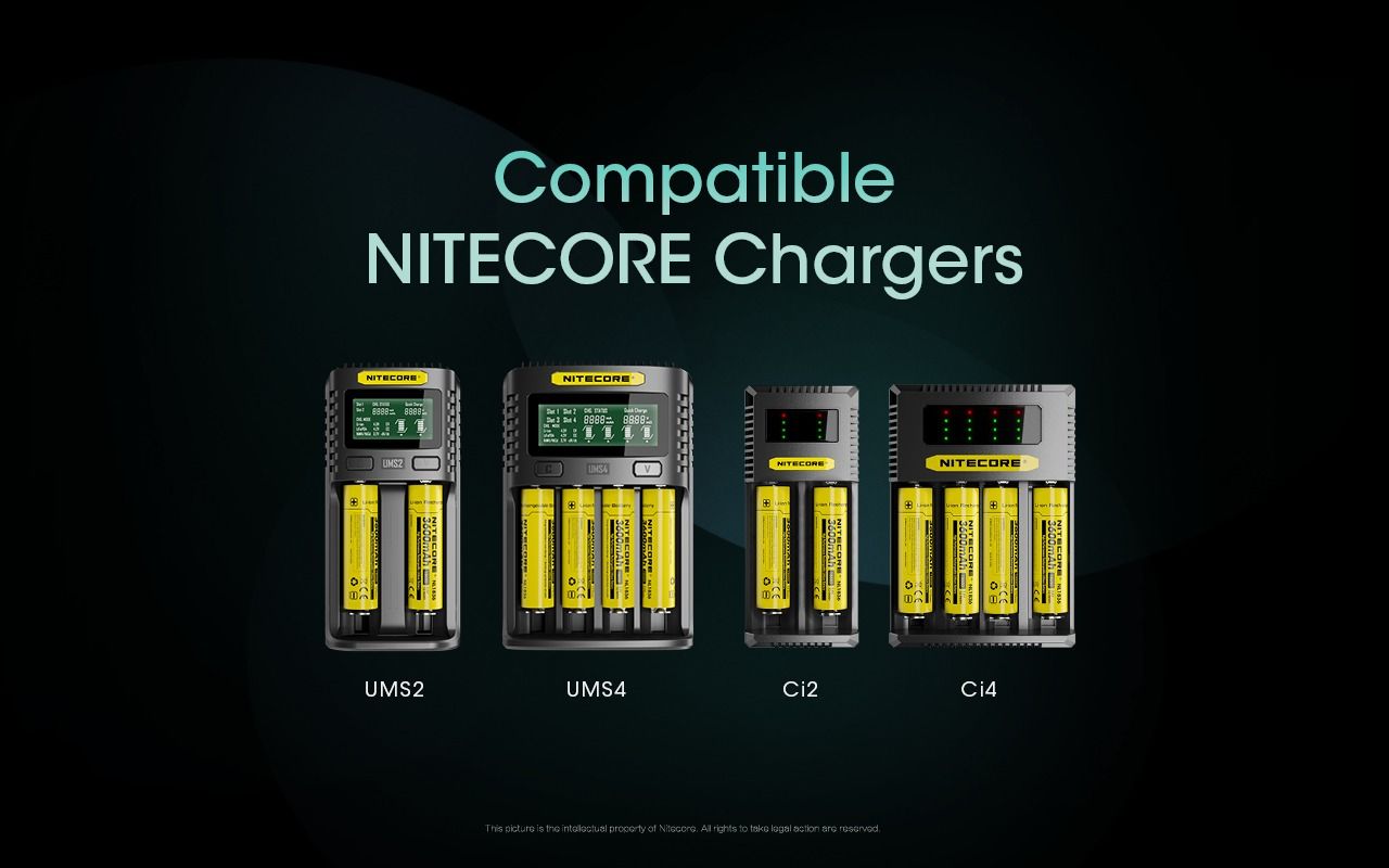 Nitecore NL1836 3600mAh Li-ion dobíjecí baterie pro svítilnu/čelovku, chráněná 3.6V