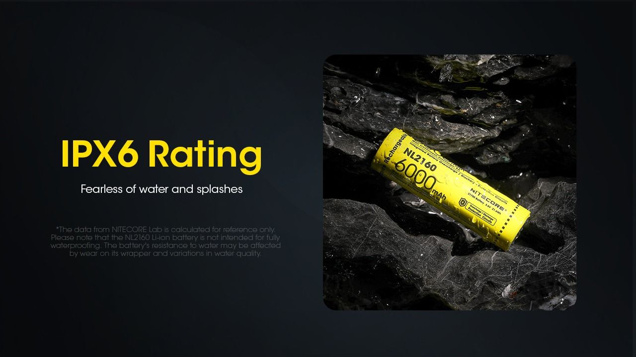 NITECORE NL2160 Dobíjecí Baterie 21700, 6000mAh Li-ion – Vysoká Kapacita, Bezpečnost pro Elektroniku!