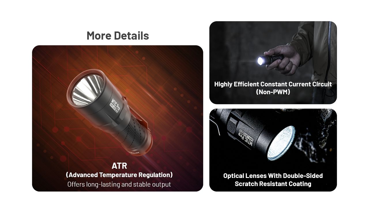 Nitecore MT1C Pro: Kompaktní EDC baterka 1000lm, 360m dosah – ideální pro outdoor i nouzové použití!