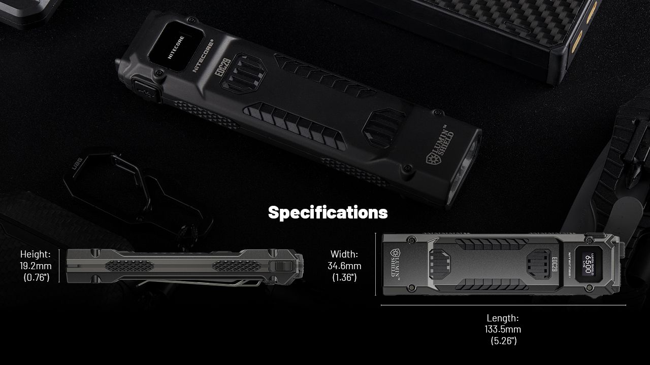 NITECORE EDC29: 6500 Lumenů USB-C Svítilna, Vysoká Svítivost, Multifunkční Lehká EDC Svítilna