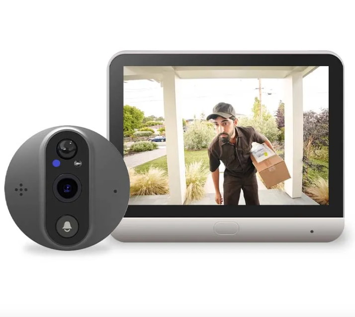 Tuya Smart 1080P WiFi kukátková kamera s PIR, HD noční vidění, 120° úhel pro domácí bezpečnost