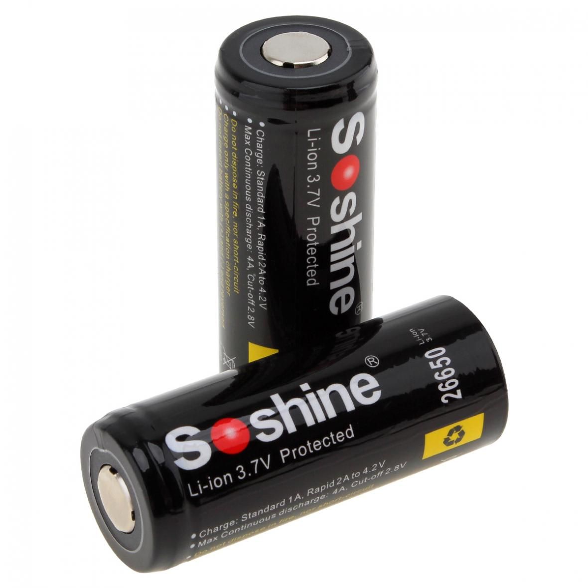 Nové Soshine 26650 5500mAh Li-ion dobíjecí baterie pro elektroniku a svítilny – vysoký výkon, dlouhá životnost!