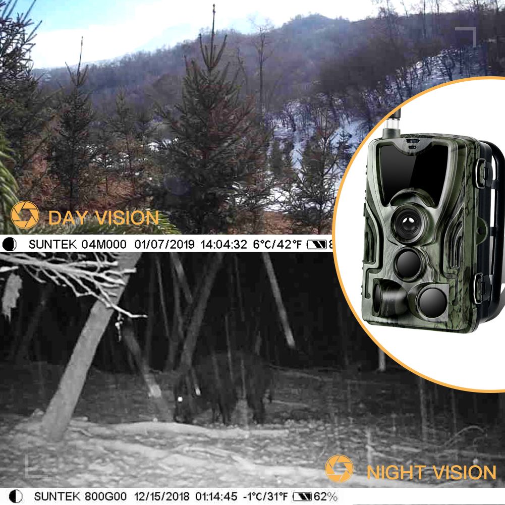 **HC801M 2G MMS SMS SMTP Trail Kamera 20MP 1080p Noční Vidění | Mobilní Lovecká Kamera pro Divokou Přírodu**