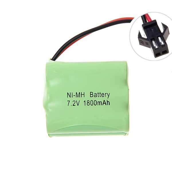Ekologický 7.2V 1800mAh Ni-MH nabíjecí bateriový set pro zařízení s vysokým odběrem s konektorem SM pro dlouhé používání
