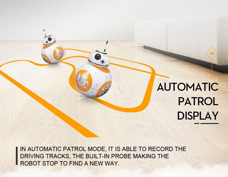 Star Wars BB-8 dálkově ovládaný robot 20,5 cm inteligentní RC hračka s 360° rotací zábava pro děti i sběratele