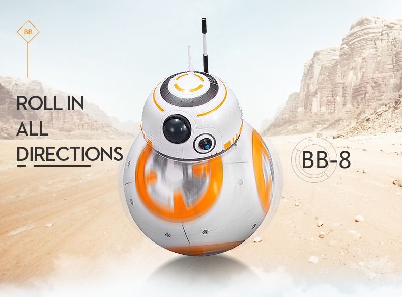 Star Wars BB-8 dálkově ovládaný robot 20,5 cm inteligentní RC hračka s 360° rotací zábava pro děti i sběratele