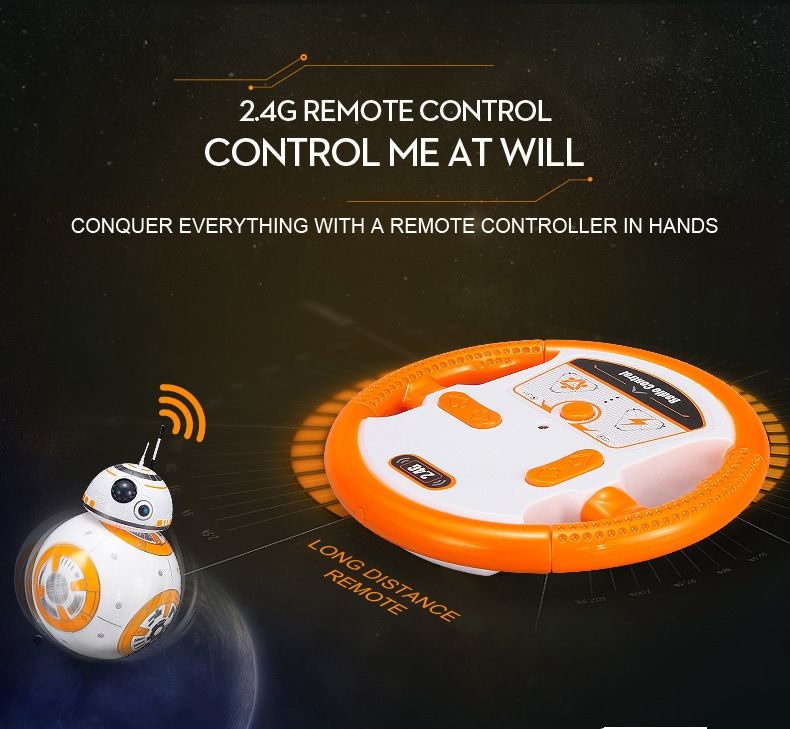 Star Wars BB-8 dálkově ovládaný robot 20,5 cm inteligentní RC hračka s 360° rotací zábava pro děti i sběratele