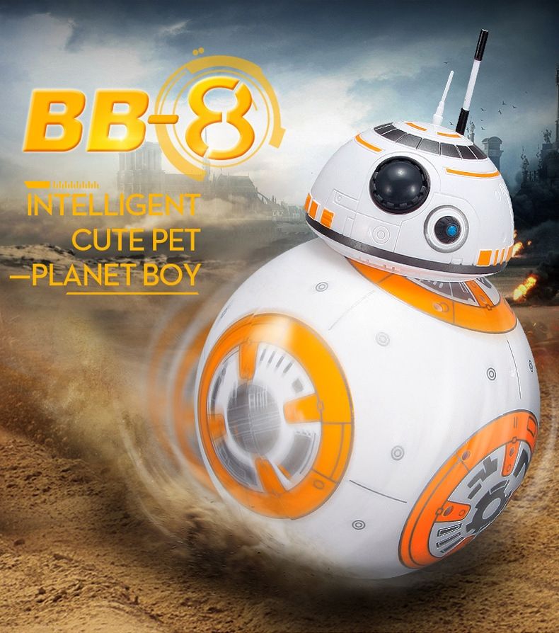 Star Wars BB-8 dálkově ovládaný robot 20,5 cm inteligentní RC hračka s 360° rotací zábava pro děti i sběratele