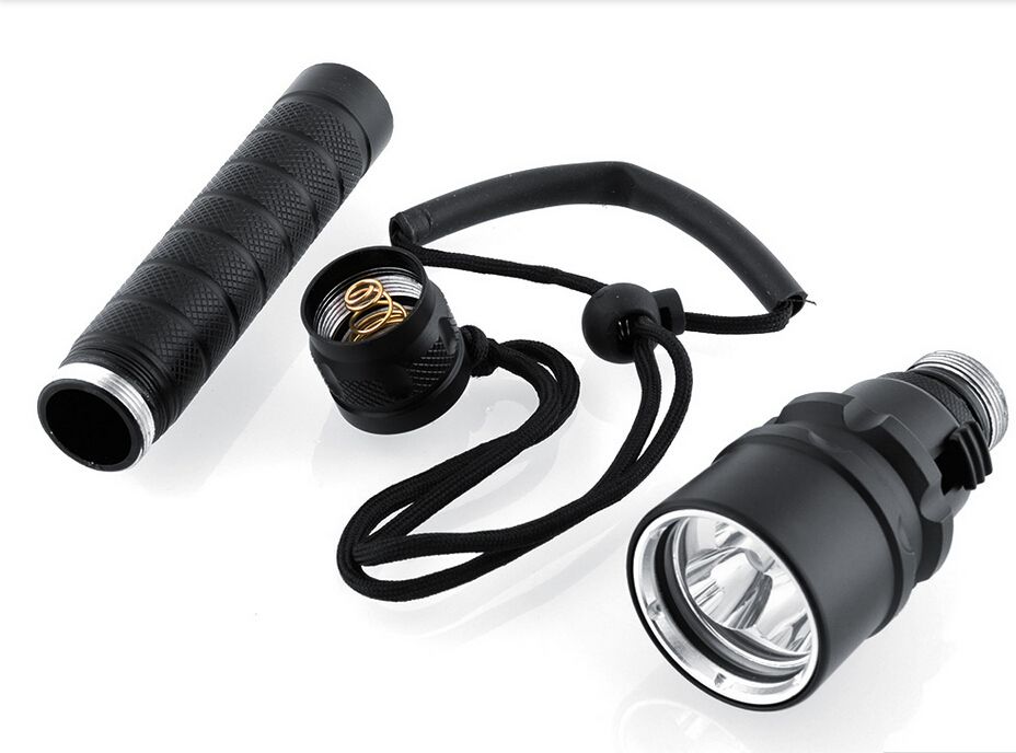 UltraFire 6000 lumenů Vodotesná potápěčská svítilna 100M, robustní eloxovaná hliníková slitina pro dobrodružství