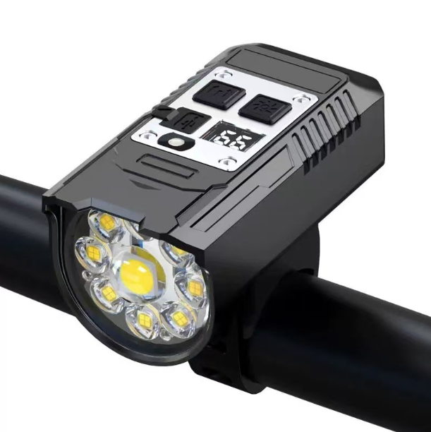 Výkonné 9 LED Přední Světlo na Kolo | USB-C Dobíjecí, Vodotěsné pro Bezpečnost