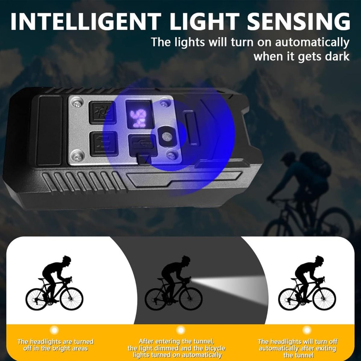 Výkonné 9 LED Přední Světlo na Kolo | USB-C Dobíjecí, Vodotěsné pro Bezpečnost